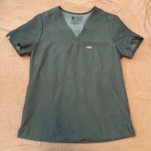 Figs Caterina Scrub Top Graphite